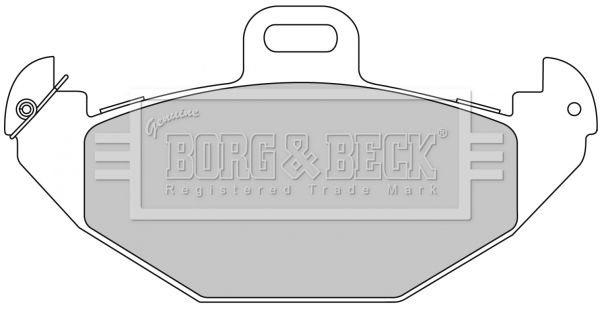 BORG & BECK Комплект тормозных колодок, дисковый тормоз BBP1676